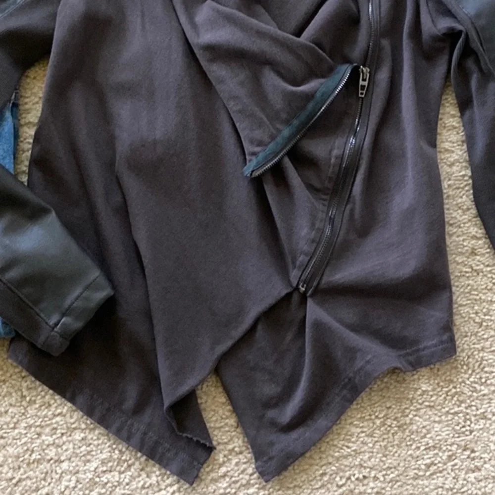 Blank NYC Mixed Media Drape Front Moto Jacket - Picture 3 of 9